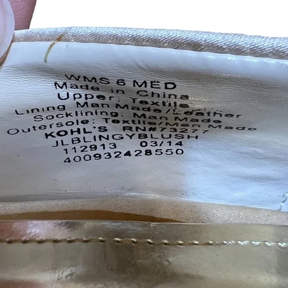 JLO Jennifer Lopez Blingy Blush 6 M Rhinestone Heels~ Dress Shoes Peep Toe - Picture 9 of 13